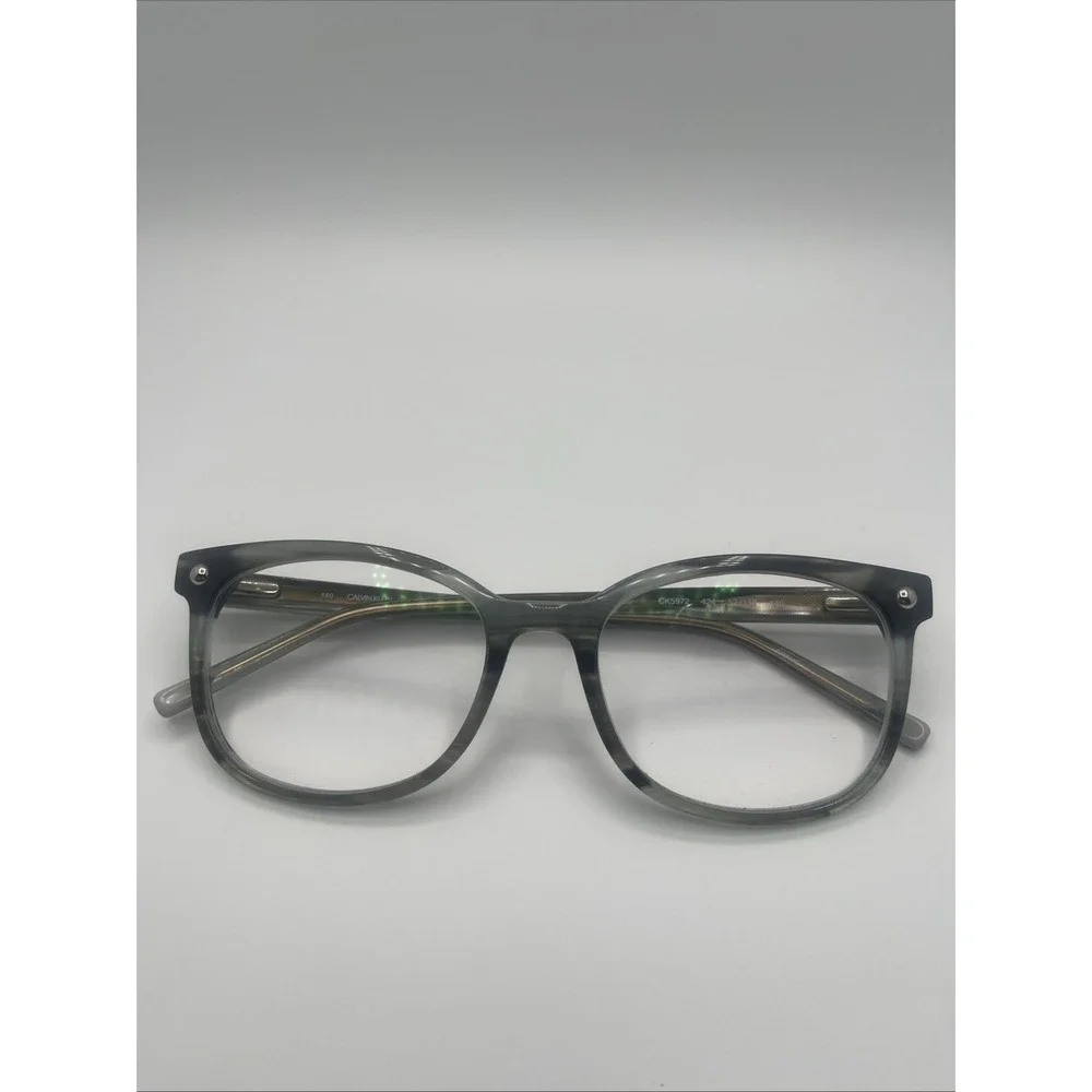 Calvin Klein CK5972 424 Striped Gray Aqua Eyeglasses Frames 52-18 140mm w/case